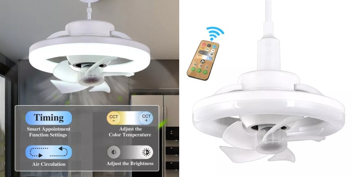 17,90€ για ένα LED Φωτιστικό Οροφής 60W με Ανεμιστήρα 360° Dimmable & Τηλεχειριστήριο, με παραλαβή από την Idea Hellas και δυνατότητα πανελλαδικής αποστολής στο χώρo σας.Κωδ:.230.21279X